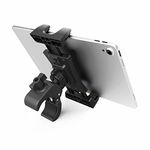 CLMCL Exercise Bike Tablet Holder,Treadmill Exercise Gym Tablet Mount - Adjustable Indoor Handlebar Bracket for iPad Pro 9.7, 10.5, 12.9, Air Mini 2 3 4 5 6, iPhone, Samsung Tab, 4.7-13" Tablets stand