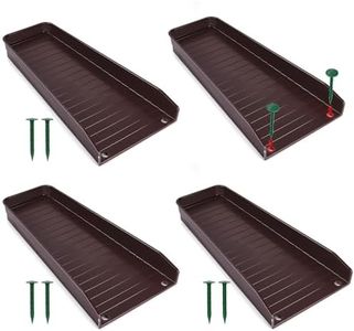 4 Pack Gutter Downspout Extensions,Rain Gutter Downspout Splash Block,Downspout Diverter,Down Spout Drain Extension,Gutter Splash Prevention Device for Cement Floor Lawn Ground (Brown)
