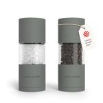 LARS NYSØM Salt and Pepper Grinder Set, Manual Salt and Pepper Mills with Adjustable Ceramic Grinder, Design Spice Shaker Set (Ash Gray)