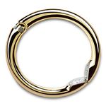 Clipa2 Handbag Hanger - The Ring That Opens into a Hook, Closes Automatically | Hangs Almost Anywhere in Just 10 mm of Space | Holds 15 kg Yet Weighs Only 47 g | 3 yr. Warranty | Polished Gold