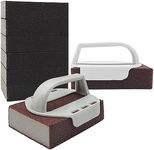 8 PCS Grill Griddle Cleaning Brick Block Grill Cleaning Bricks with 2 PCS Handle Flat Top for Removing Stains Outdoor BBQ Accessories Tool