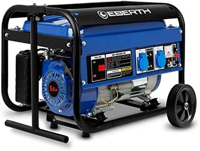 EBERTH 2200 Watt Groupe electrogene Generateur electrique avec Châssis, Moteur à Essence 5,5 CV, 4 Temps, 2x 230V, 1x 12V, Démarrage Câble, Régulateur Tension Automatique AVR, Sécurité Niveau d'huile