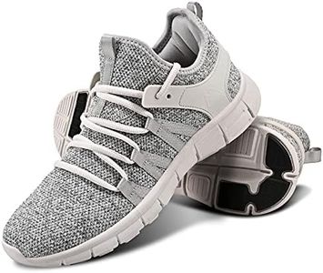 INZCOU Running Walking Shoes Lightweight Tennis Shoes Non Slip Gym Workout Shoes Breathable Mesh Walking Sneakers Starry Brown 7.5women / 6.5men