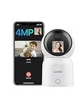 ZOSI 4MP Indoor Camera with Screen, 360° Views Baby/Pet Dog Monitor with Gesture/One-Touch Calling, 2 Way Video, 2.4G/5G Dual-Band WiFi Home CCTV Security Camera, Person Detection, C519M