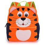 IGNPION Nursery Kids Backpacks Toddle Children School Bag Zoo Lunch Bag 3D Cute Animal Cartoon Preschool Rucksack (Tiger(Small))