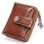 SENDEFN Purses for Women Genuine Leather Small Bifold Compact Womens Wallet with RFID Protection