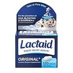 Lactaid Original Strength Lactose Intolerance Relief Caplets with Natural Lactase Enzyme, Dietary Supplement to Help Prevent Gas, Bloating & Diarrhea Due to Lactose Sensitivity, 120 ct.