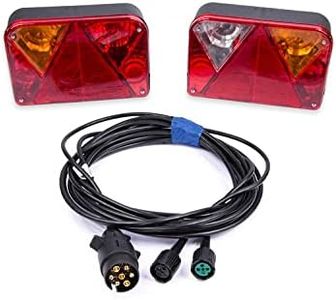 UNITRAILER Conjunto: Pilotos Traseros DPT 35 con arnés de cableado 4 m 7-Pin