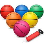 16cm Rubber Basketball, Colorful Ki