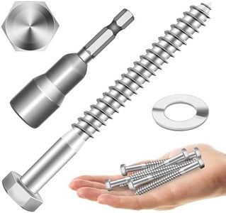 (12Sets) 5/16" x 3-1/2" Hex Head Lag Bolts, Heavy Duty Lag Screws with Washers, 304 Stainless Steel Bolts 18-8, Lag Screws Wood Screws, Partial Thread Bright Finish, 5/16 Bolt