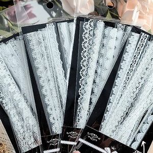 Lace Stickers Set - Maxleaf 120PCS Vintage PET White Lace Stickers for Decoration Planners Scrapbook Laptops Journals Cups Vase Flower Pot Crafts Photo Frame
