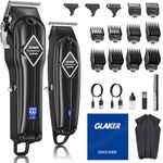 GLAKER Hair Clippers for Men Professional - Cordless Clippers and Trimmers Set, Complete Barber Kit for Hair Trimming & Beard Grooming, Mens Haircutting Kits for Blending & Fade Cuts