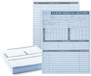 Okuna Outpost Pet Medical Record Sheets for Vets, Puppy Vaccine Cards (8.5 x 11 in, 250 Pack)