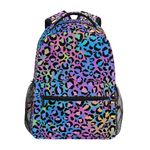 Children's Backpack, Schoolbag Rainbow Leopard Large Capacity Students Bookbag Rucksack Knapsack for Boys Girls Adults Teen