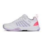 K-Swiss Women's Court Express 2 Tennis Shoe, White/Orchid Petal/Neon Blaze, 8