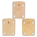 3pcs Guitar Neck Shims, Solid Maple Wood Guitar Neck Shim Protection 0.25, 0.5 and 1 Degree Guitar Neck Plate Tool for Guitar Bass Repairment