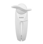 Starfrit Little Beaver Can Opener - Safe - Holds Lid and Leaves No Sharp Edges on Lid - Comfort Grip - 3 year warranty - White