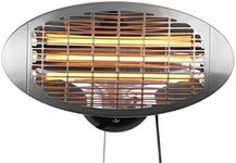 Heatlab 2KW Water Resistant Infrared Electric Garden Outdoor Indoor Patio Heater - 3 Power Settings (Wall Mounted Heater)