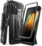 SUPCASE Samsung Galaxy S21 Ultra 5G Case, with Kickstand + Belt Clip Without Screen Protector [Unicorn Beetle Pro] Heavy Duty Shockproof Bumper Protector (Black)