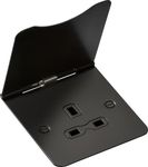 Knightsbridge FPR7UMB 13A 1G unswitched Floor Socket - matt Black