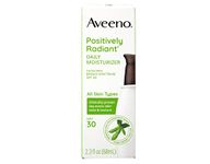 Aveeno Positively Radiant Daily Facial Moisturizer Cream With Broad Spectrum Spf 30, 2.5 Fl. Oz