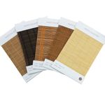 LUSTROWIN Custom Bamboo Shades Cordless Bamboo Roman Shades for Windows and Doors Natural Woven Sample Swatch Kit, 5 Colors