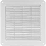 Vent Systems 10"x10" Inch Air Vent Cover - White - Air Vent Louver - Grill Cover - Built-in Insect Screen - Straight Back, Without Flange - HVAC Vents for Bathroom, Home Office, Kitchen