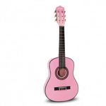Music Alley MA-51 30 Inch Junior Classical Guitar, Pink Nylon String Acoustic Beginner Guitar for Kids with Carry Case & Online Lessons