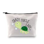 MYSOMY Turtle Makeup Bag Sea Turtle Gifts for Turtle Lovers Crazy Turtle Lady Cosmetic Bag Turtle Girls Gift Sea Animal Pouch (Crazy Turtle Lady)