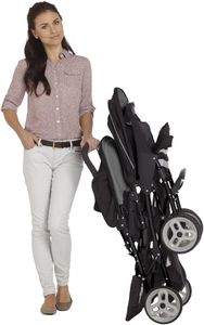 Graco Stadium Duo Tandem Double Pushchair – Car Seat Compatible, Black/Grey