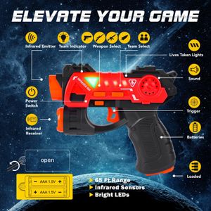 VATOS Mini Laser Tag Guns 2-Pack – Kids Multiplayer Toy Set
