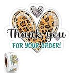 Bttwkco 1.9" Thank You for Your Order Small Business Stickers, Happy Mail Stickers, Thank You Stickers, Packaging Shipping Supplies, Heart Sticker, 500pcs