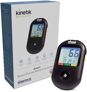 Kinetik Wellbeing Smart Blood Sugar Monitor - Glucometer Kit for Diabetic Home Testing Used by the NHS, Blood Glucose Meter for Precise Sugar Monitoring, Suitable for Pregnancy, Supporting Diabetes UK