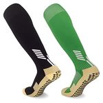 MENDENG 2 Pack Soccer Softball Socks for Men Sport Football Socks with Cushion