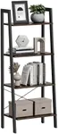 VASAGLE Ladder Shelf, 4-Tier Booksh