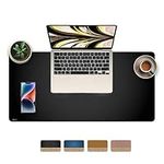 ARK Vegan Leather Desk Pad, Natural Cork Base Desk Mat, Non-Slip Large Mouse Pad, Comfortable for Your Keyboard, Laptop, and Mouse. Ideal Home Office Desk Accessories for Gaming and Remote Work