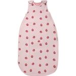 Woolino Merino Wool and Organic Cotton Ultimate Baby Sleep Sack - 4 Season Baby Wearable Blanket - Two-Way Zipper Adjustable Sleeping Bag - Universal Size (2-24 Months) - Strawberry