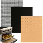 WMKGG 3 Pack Air Fryer Oven Liners Set, 9 x 11 Inch Reusable Non-Stick Toaster Oven Mats Compatible with Cuisinart, Breville, Ninja Foodi, Kalorik, Emeril Lagasse