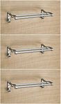 FORTUNE Wall Mounted Stainless Steel Towel Rack, Towel Bar | Towel Rod Holder | Towel Rail for Kitchen & Washroom | Towel Hanger | Towel Stand | Bathroom Accessories for Homes (24 Inch, Pack of 3)