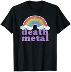 DEATH METAL Rainbow Funny Retro Vintage Love Music Metalhead T-Shirt