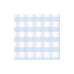 Light Blue Gingham Check Squares Caspari Cocktail Napkins 25 cm Square 20 Pack