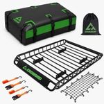 CROSSHIP 49"x36" Roof Rack Basket with Waterproof Luggage Bag