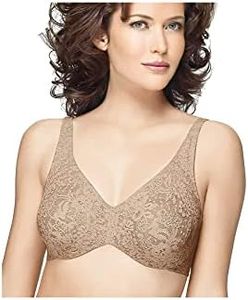 Wacoal Women's Halo Lace Full Coverage Underwire Bra, Toast, 34DD