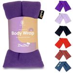 Zhu-Zhu Lavender Body Wrap Wheat Bags Microwavable - Microwave Heat Pad for Joint & Muscle Pain Relief, Neck and Shoulder Pain, Menstrual Pain, Stress - Reusable Hot & Cold Heat Pack - Purple Fleece