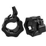 MoKo Barbell Clamps Collars, Quick Release Pair of Locking 2 inch Professional Weight Locks Collar Barbell Clips Great for Workout, Weightlifting, Fitness & Strength Training, Black