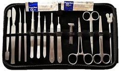 Forgesy Premium quality Stainless Steel Dissection Kit set with tools for Medical Students of Anatomy, Biology, Veterinary, Marine Biology with Case