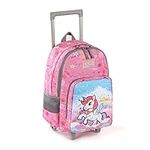 Rolling Backpack 18 inch Double Handle Wheeled Boys Girls Travel School Children Luggage Toddler Trip, Horse Pink, 18 inch, Tilami 18 Inch double Rolling backpack