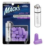 Mack’s Slim Fit Soft Foam Shooting Earplugs, 7 Pair with Travel Case – Small Ear Plugs for Hunting, Tactical, Target, Skeet and Trap Shooting | Made in USA