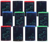 Toyshine Pack of 12 LCD Writing Tablet Doodle Board for Kids Electronic Toys 8.5 Inch Colorful LCD Writing Board Electronic Tablet LCD Erasable Drawing Pad, Birthday Return Gift Giveaway Party Favor