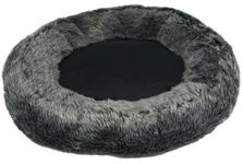 Mikki Cat, Kitten Luxury Snoozer Bed Pillow - Soft, Warm Plush Material -Machine Washable -Charcoal